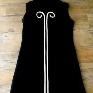 Retro Black and White 60’s Bleeker St.  Mini Dress